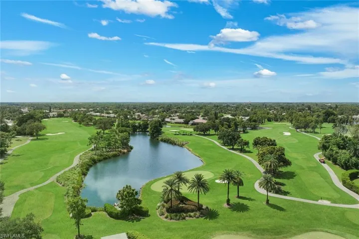 Aerial views of the golf course.