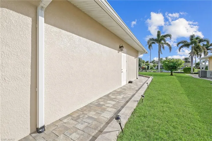 Sidewalk on side of house