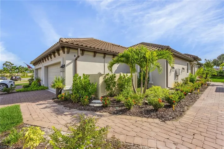 View of home's exterior featuring a garage