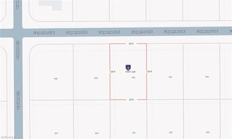 Map of parcels