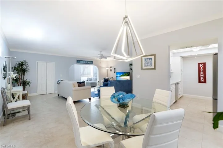 Dining open to living room