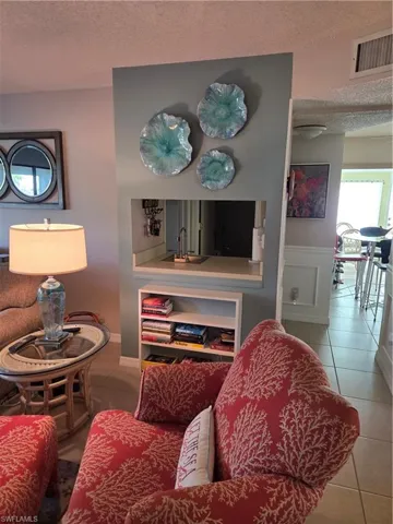 Wet bar with easy access to the Living Room and Kitchen