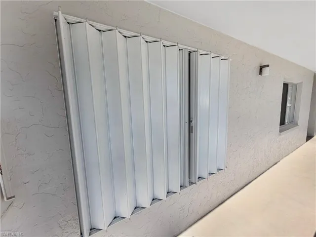 Exterior view of a textured wall