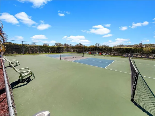View of tennis court