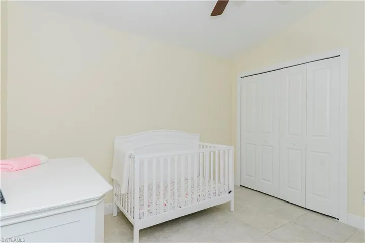 Bedroom#3 with ceiling fan, large closet