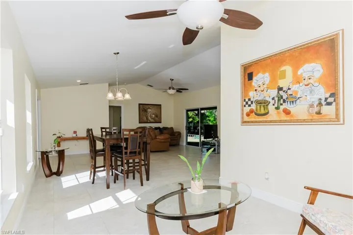 Open flex space or bonus room, open to living room
