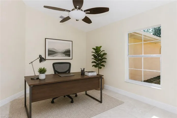 Virtually staged open flex space