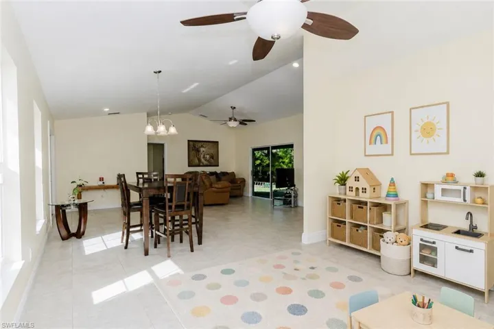 Virtually staged open flex space