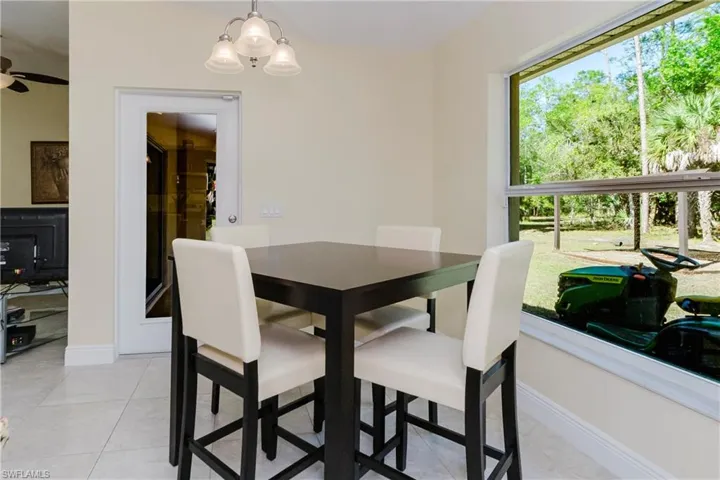 Dining area off of kitchen