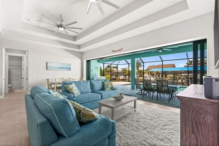 Great Room with pocket sliders to extend the inside to the outside