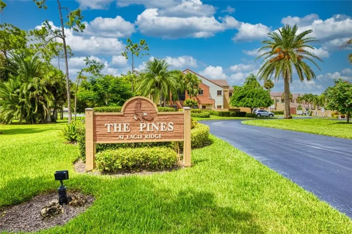 Community sign with a yard