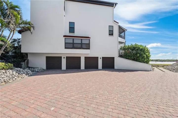 Single-bay garage with secured door., Under building.