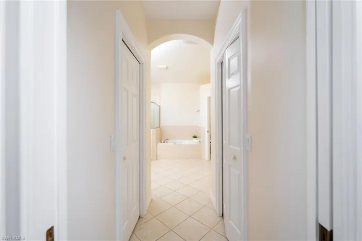 Two closets in the Master bedroom
