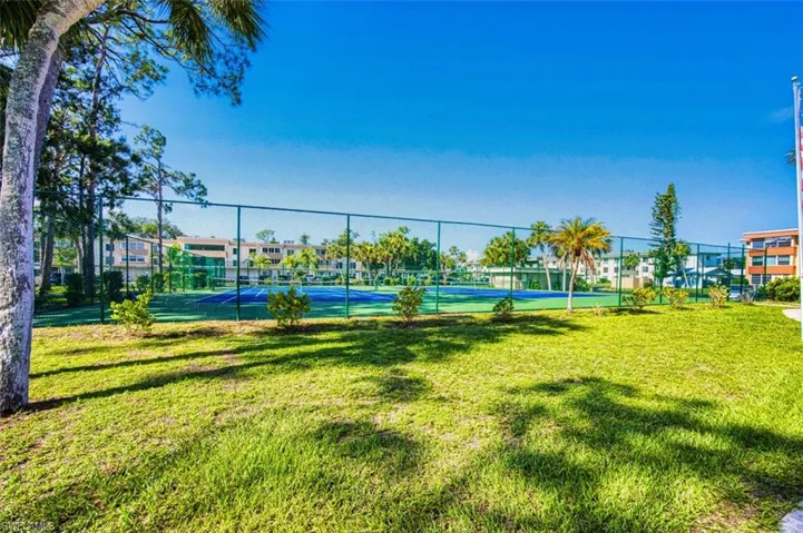 View of tennis court