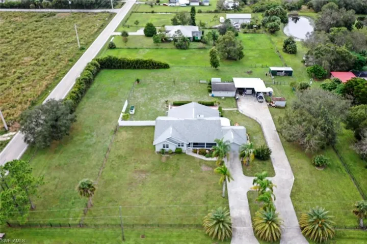 Birds eye view of property