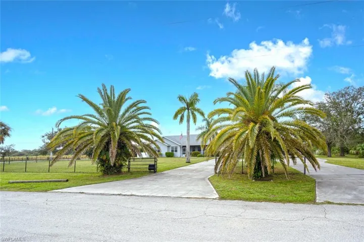View of circular driveway