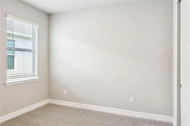 Empty room with carpet floors, plenty of natural light, and baseboards