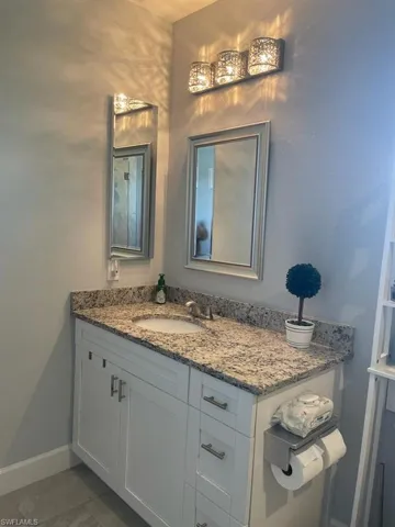 Bathroom featuring vanity