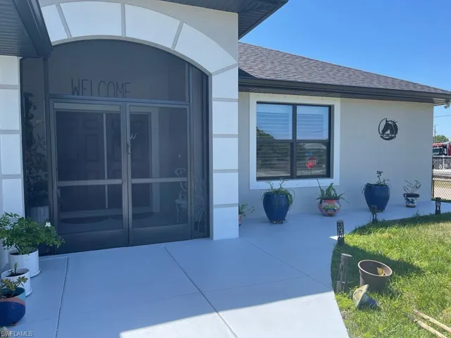 View of exterior entry