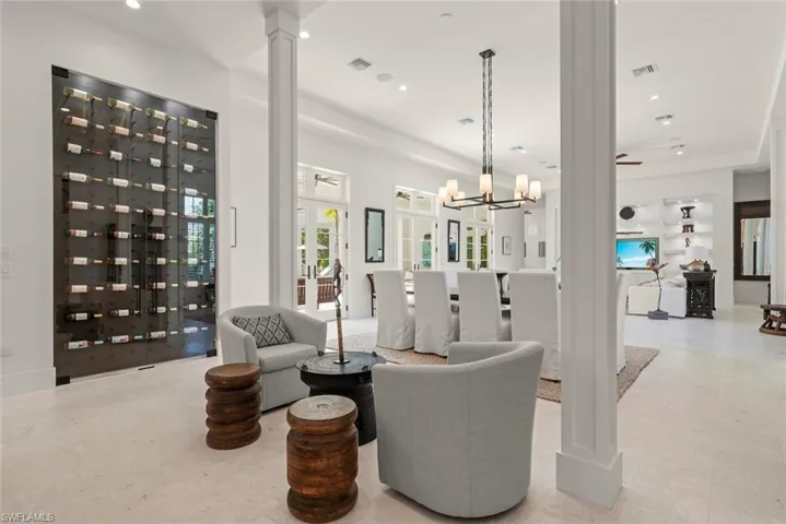 Intimate Conversation area- feature wine wall!