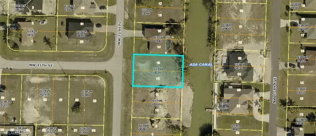 Aerial map of property and surrounding area