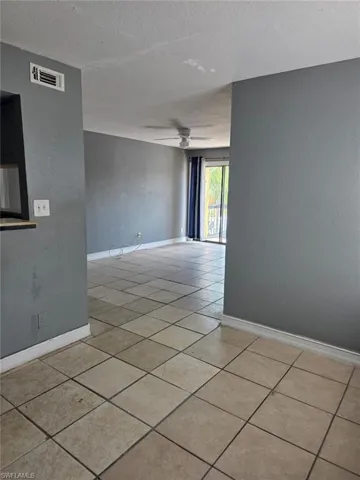 Tile flooring throughout main living areas