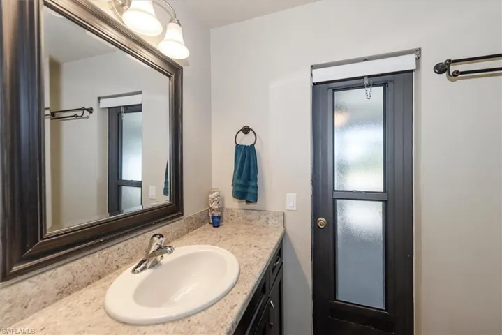 Bathroom featuring vanity