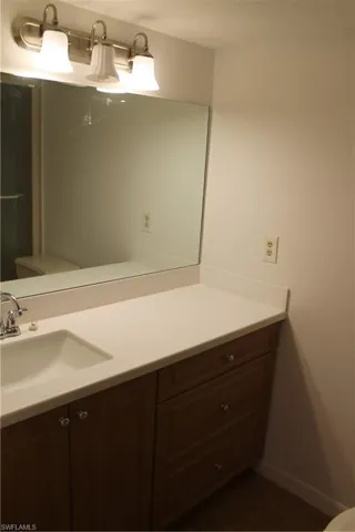 Bathroom featuring vanity
