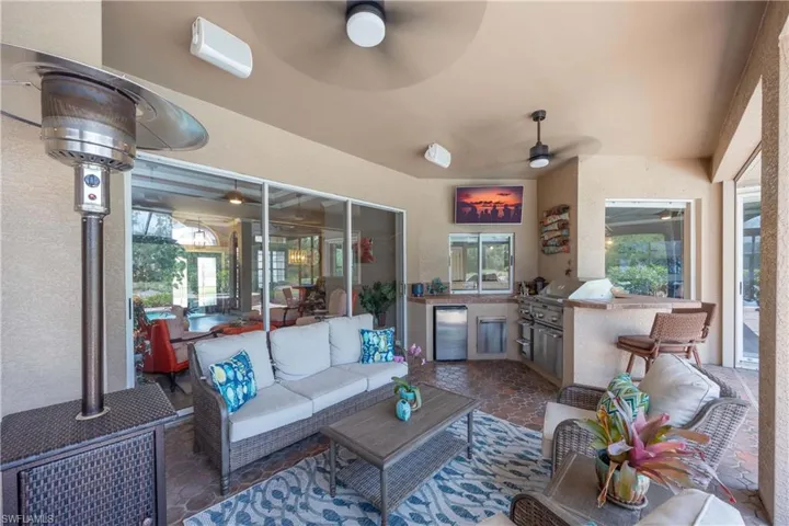 Screened in Patio with outdoor Kitchen.