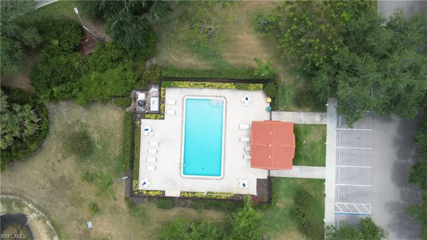 Bird's eye view of a pool