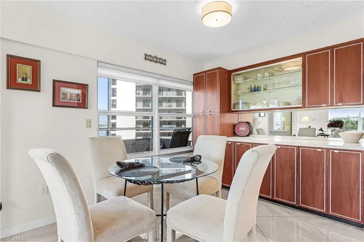 Dining area featuring baseboards