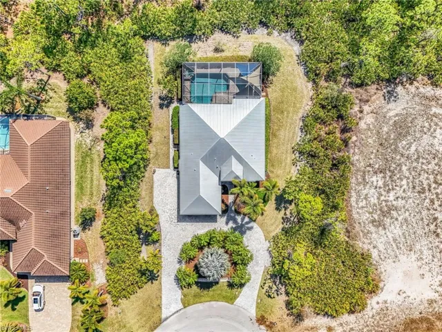 View from above of property