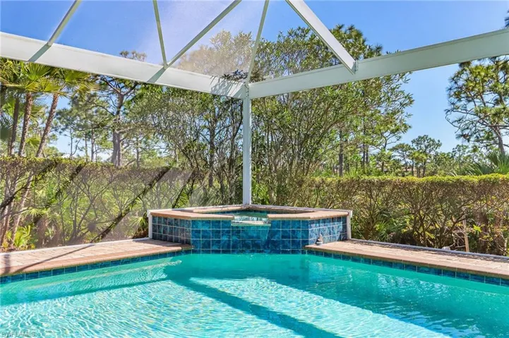 Integrated pool / hot tub with a patio