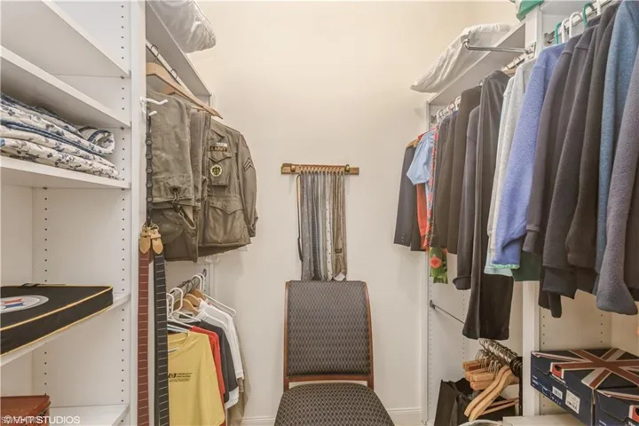 View of walk in closet
