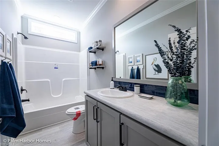 Interior depicts potential modular home