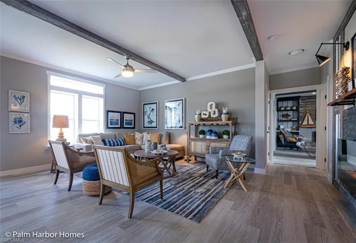 Interior depicts potential modular home