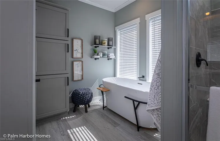 Interior depicts potential modular home