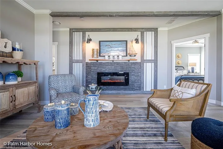 Interior depicts potential modular home
