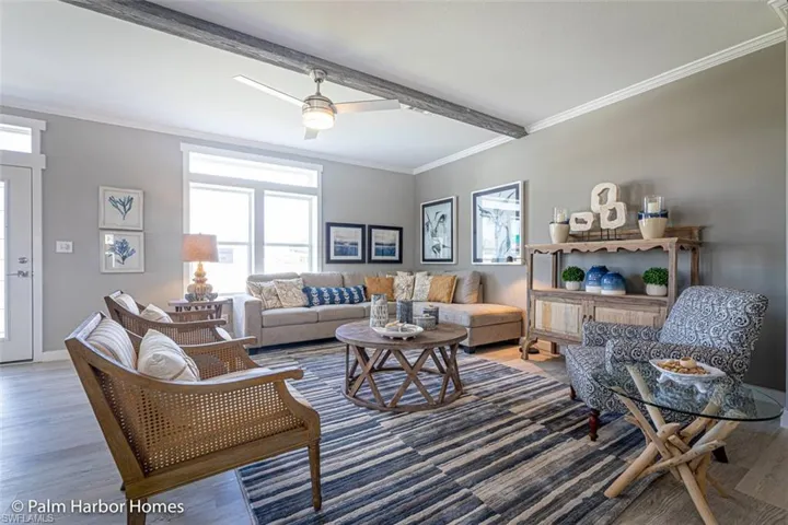 Interior depicts potential modular home