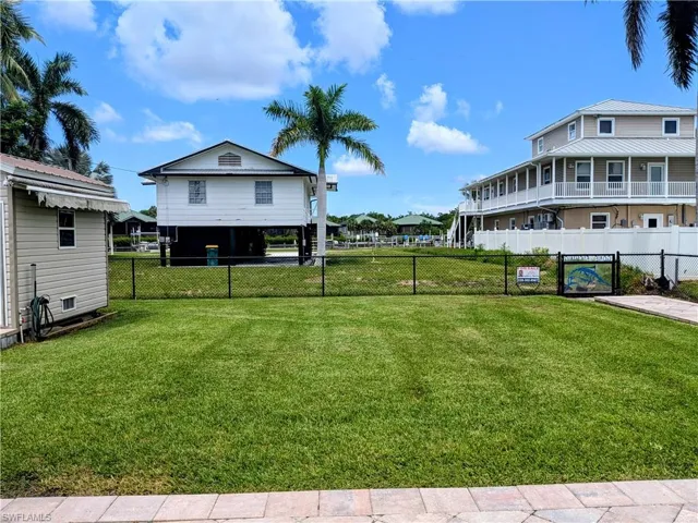 View of fenced yard