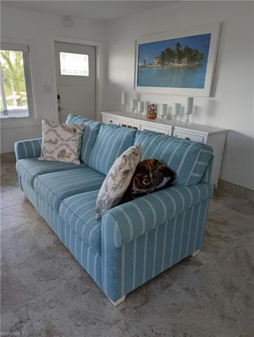 Living room with baseboards