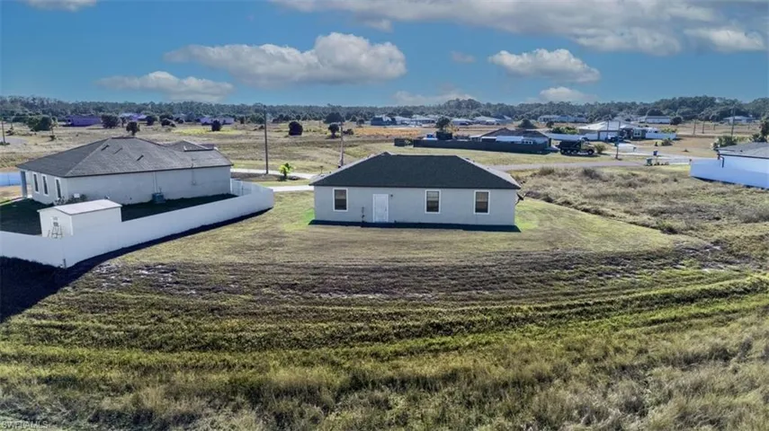 Aerial view of sparsely populated area