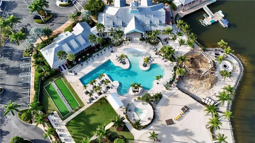 Bird's eye view of a pool