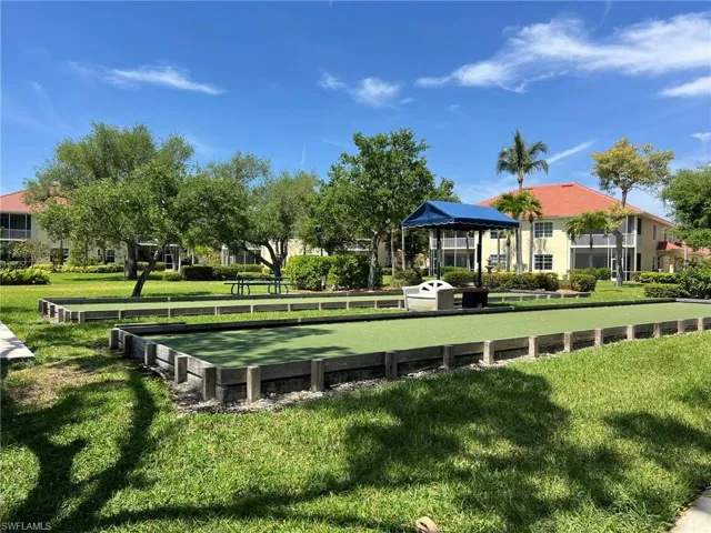 View of community boccie court