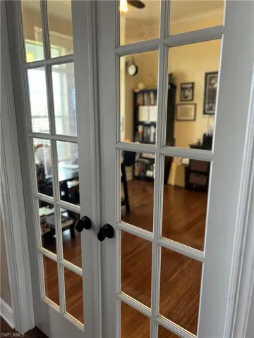 Doorway with french doors