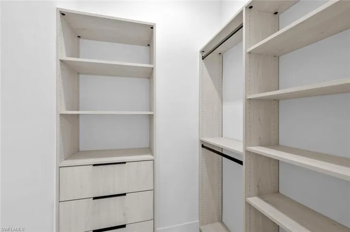 View of walk in closet