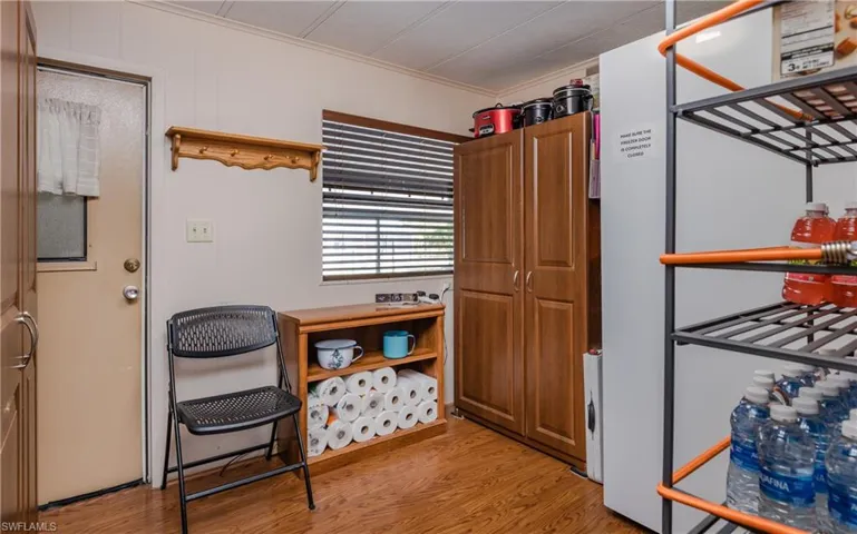 Extra room for storage or can be inside laundry