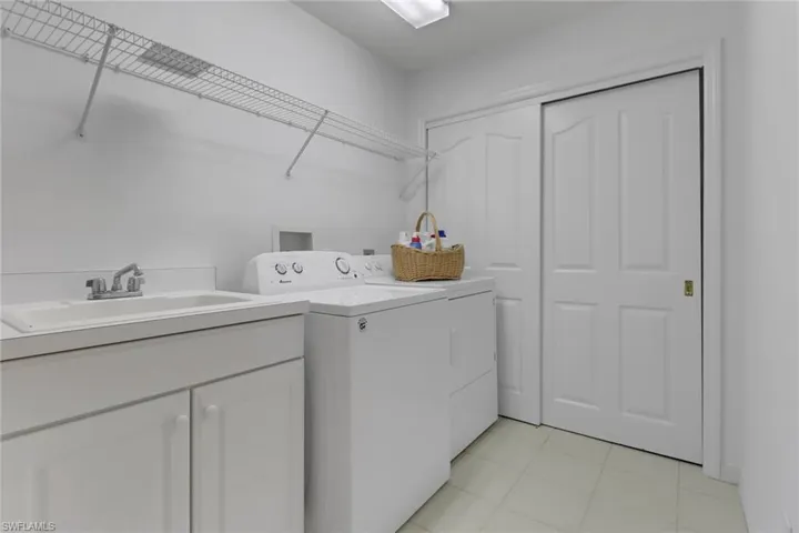 Spacious laundry area