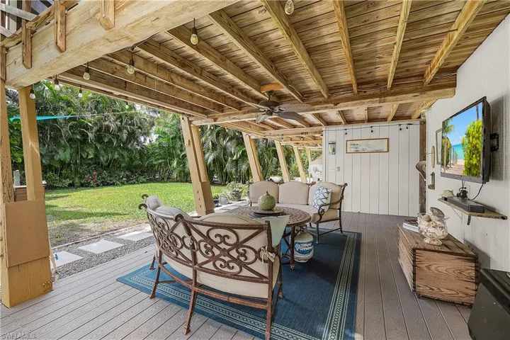 sitting area under the house