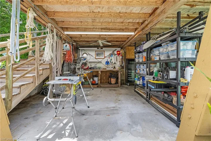 work area under house